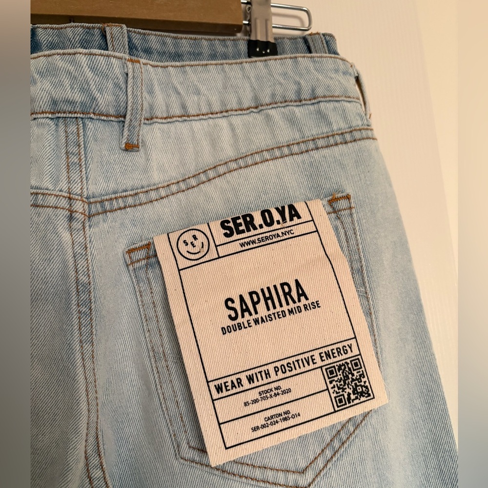 SER.O.YA SAPHIRA JEAN Wide Leg Skylight NWT✨ $298 NEW Sz 26 - Picture 11 of 15
